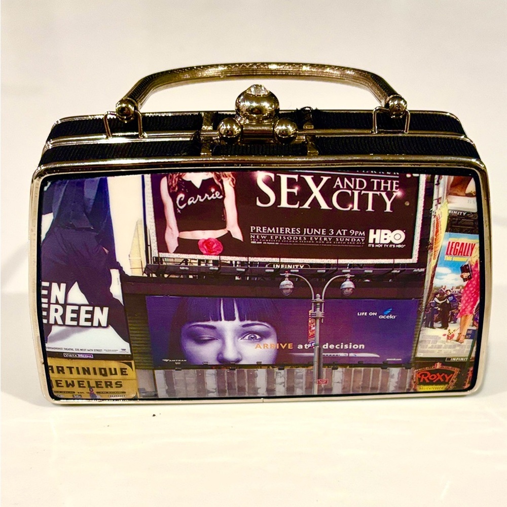 Vintage Sex and the City HBO Purse Y2K Novelty Pop Art Times Square Handbag